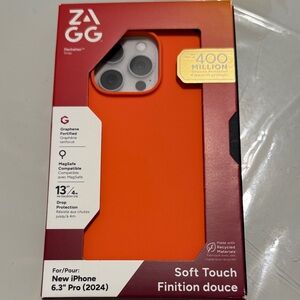 ZAGG Soft Touch Orange Case for New iPhone 6.3" Pro (2024)